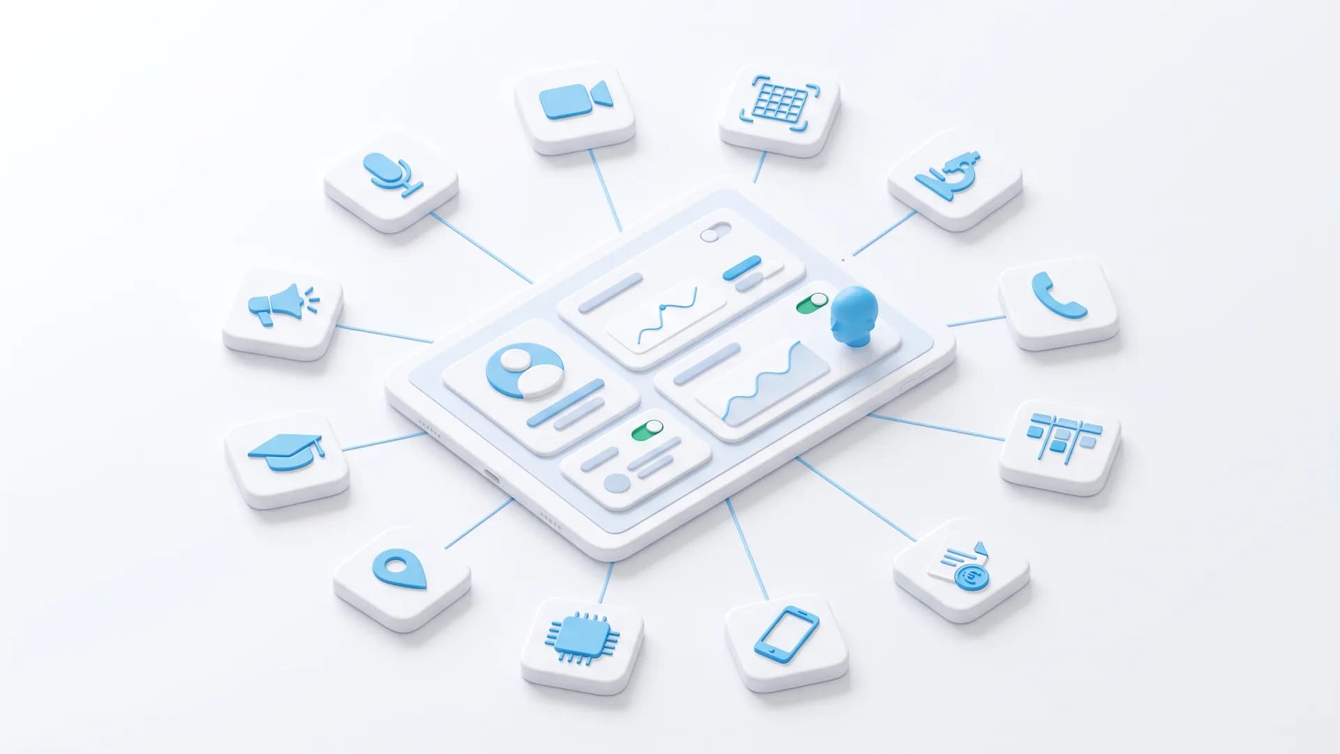 The twelve TrichoSuite modules connected to the patient record